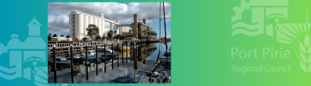 image of fisherman's jetty in port pirie on a green background