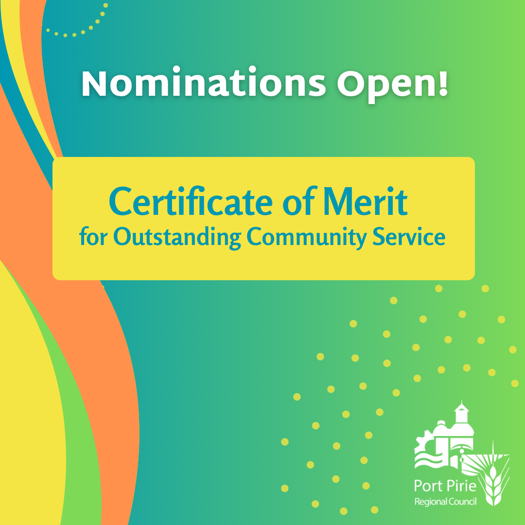 green social media tile announcing nominations open for certificate of merit
