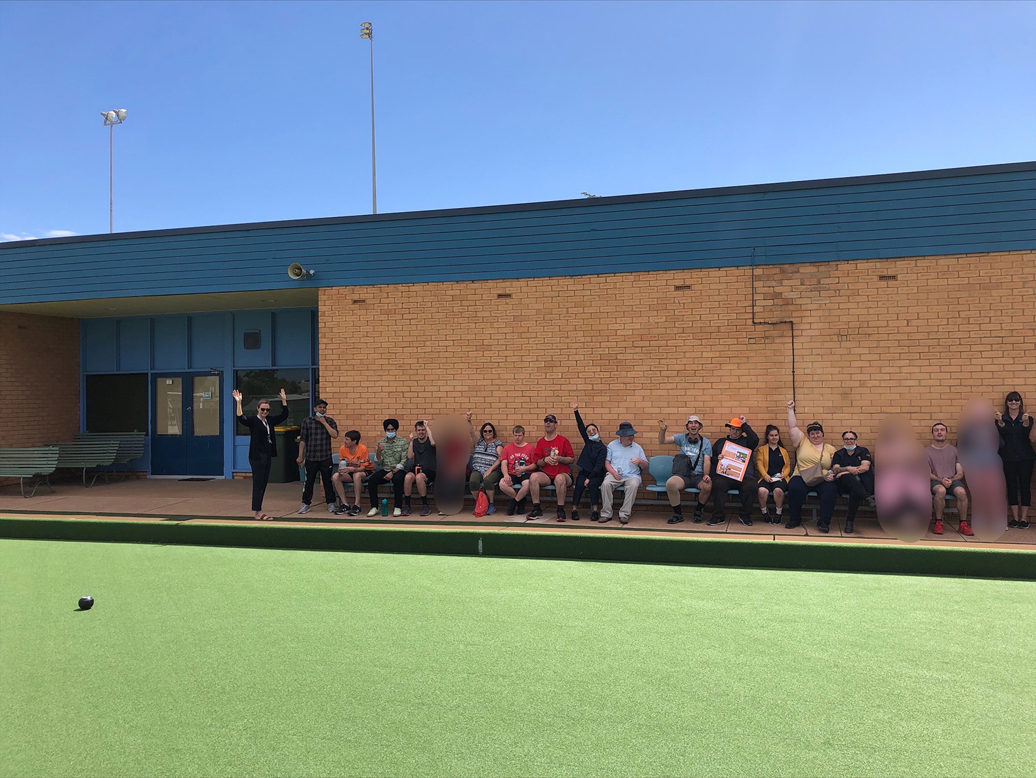 group photo of participants at the come and try event