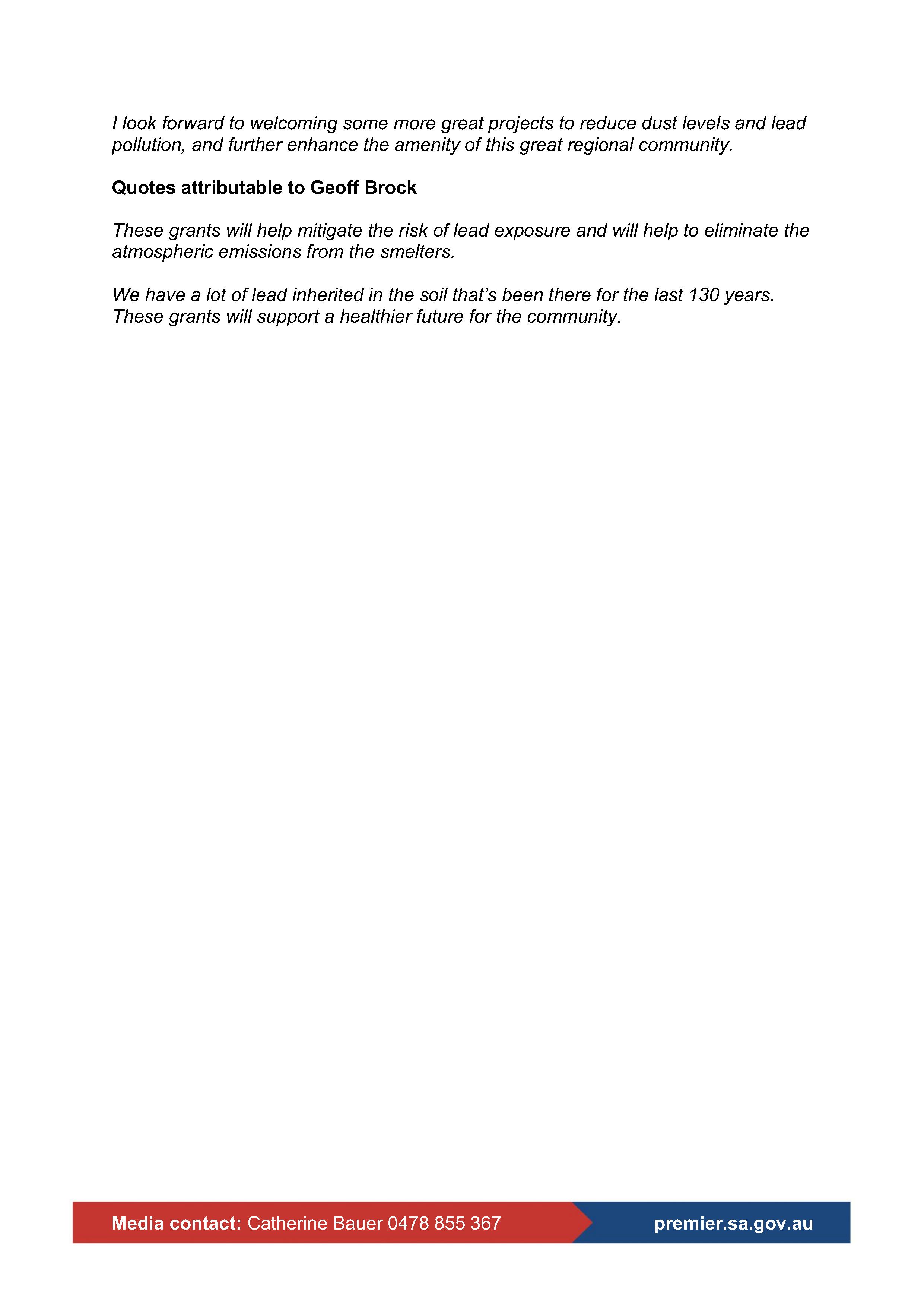 media release page 2