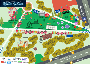 map of winter festival at memorial park