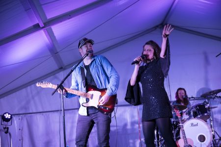 Amber Lawrence performing