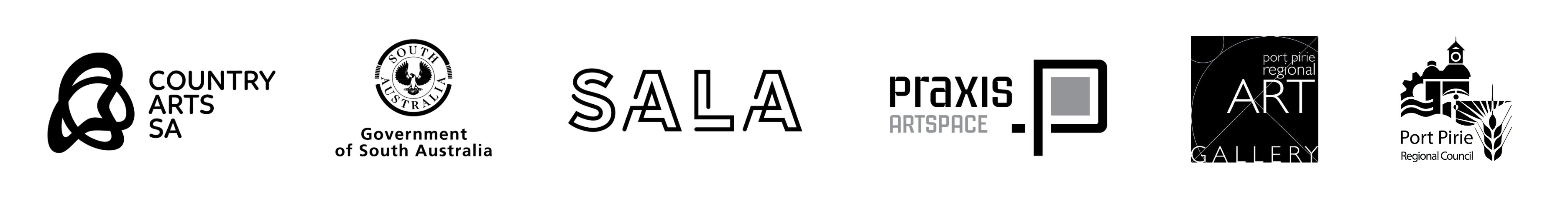 black and white logos banner