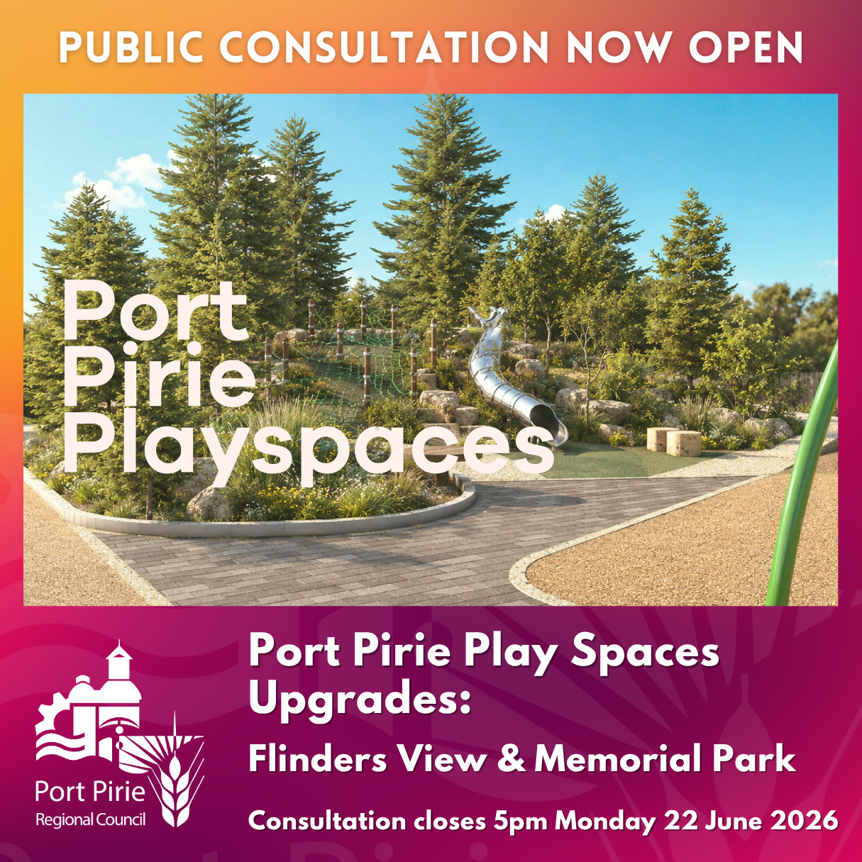 image of playground on purple fuschia background