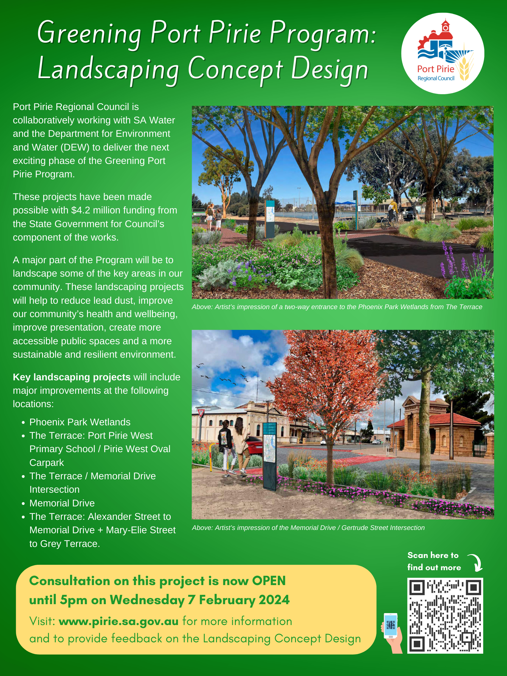 consultation poster for greening program