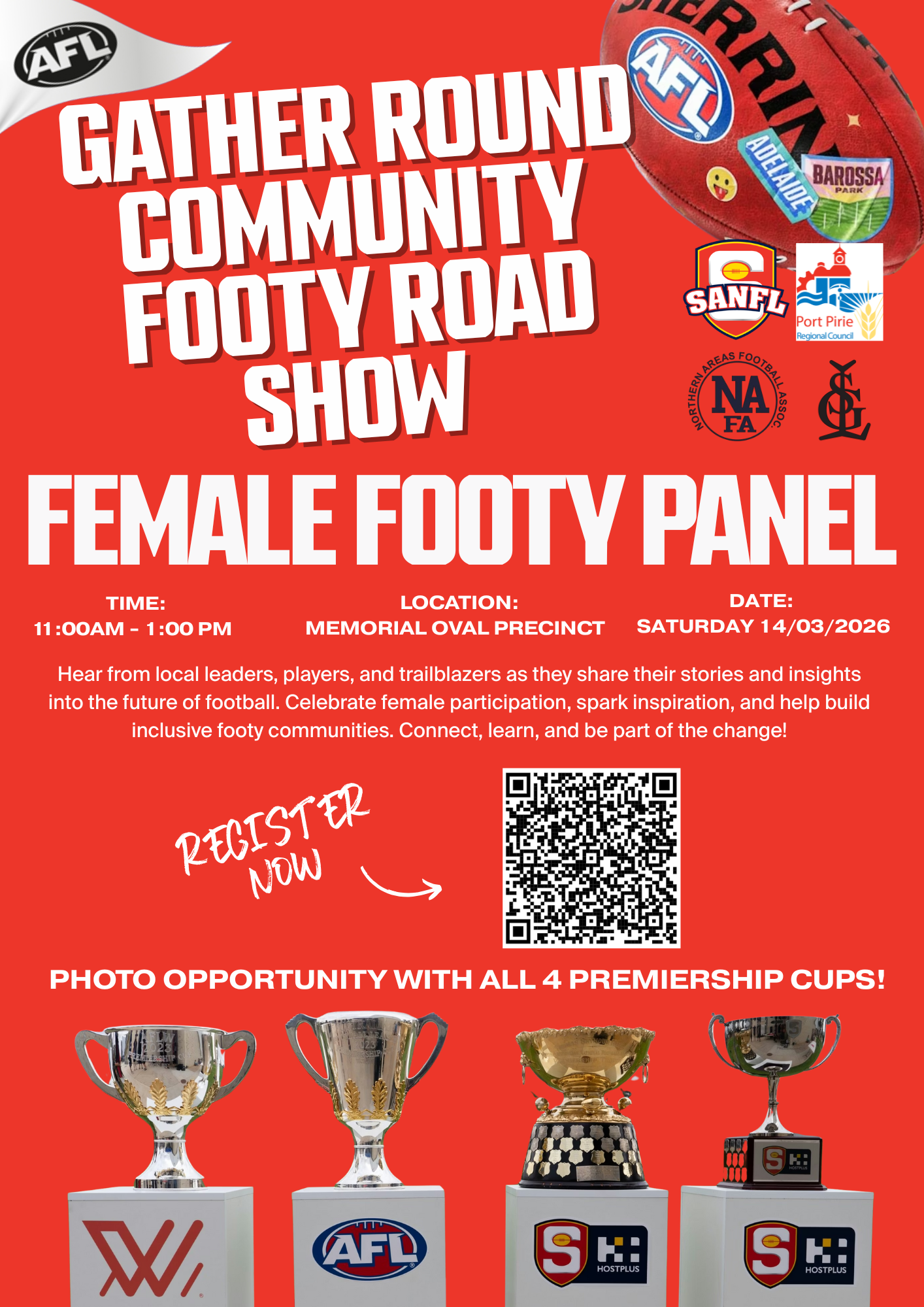 red background flyer