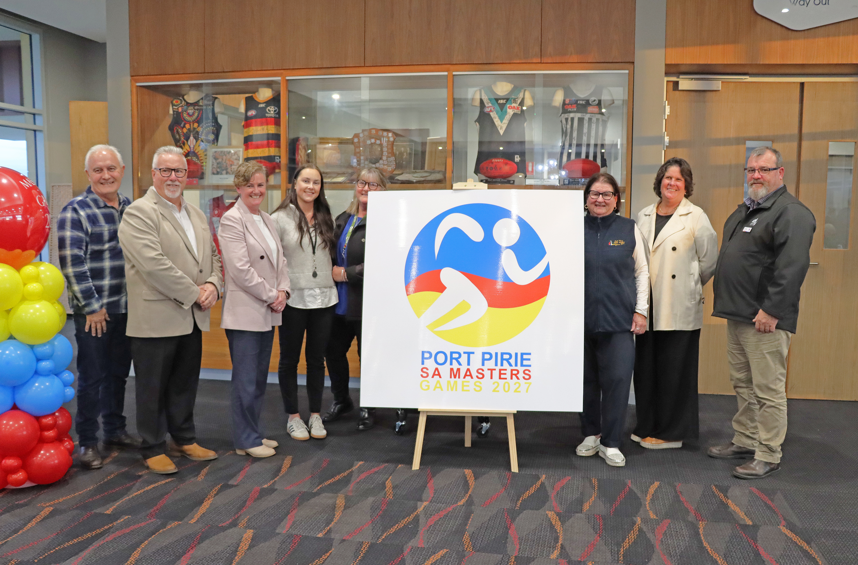 group photo with key Sport SA and Council staff and elected members