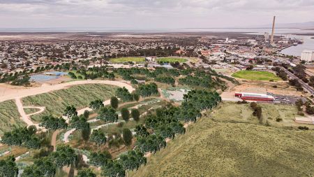 aerial view of a greener Port Pirie 