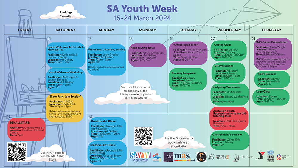 Youth week calendar