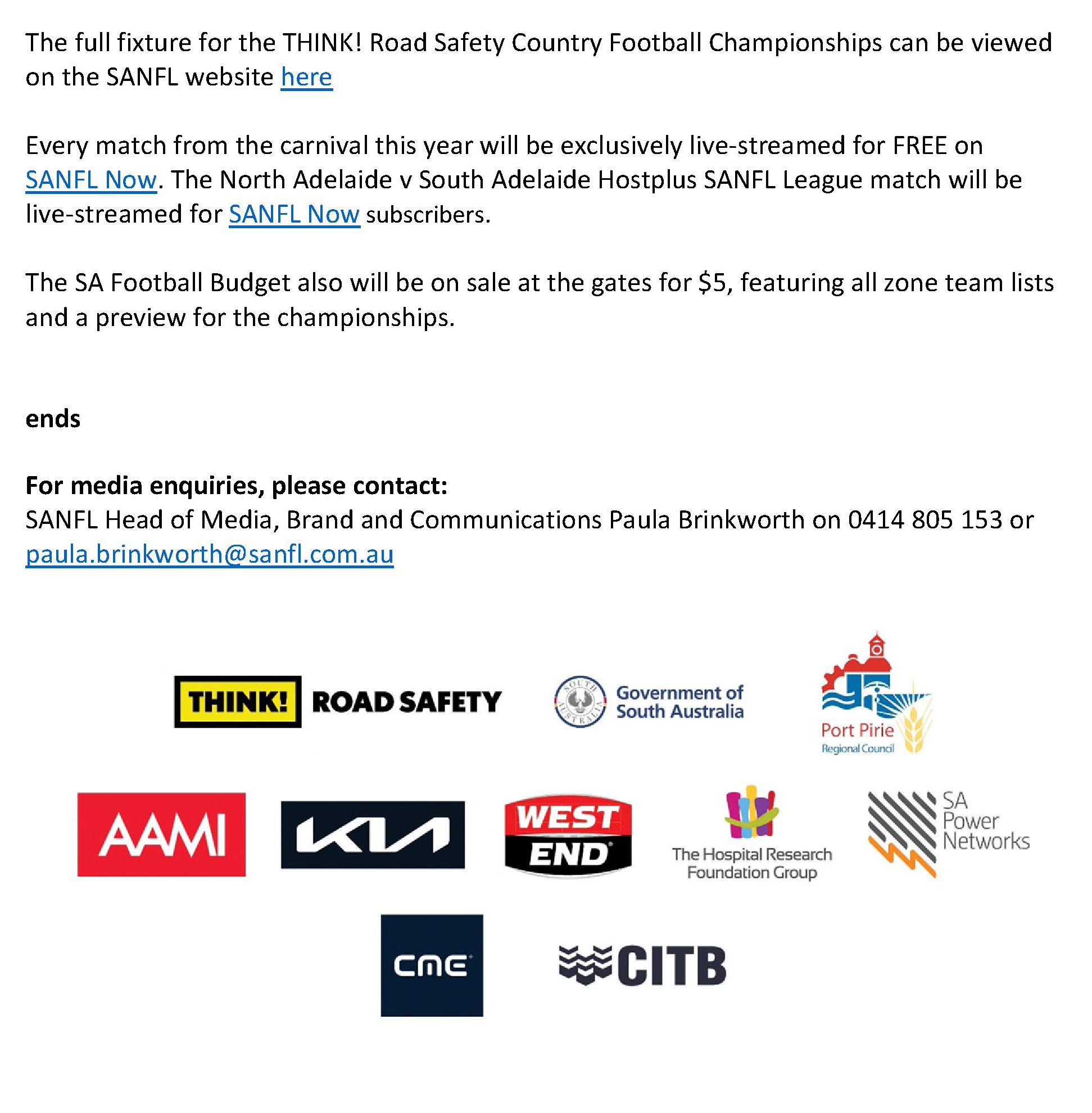 media release championships 3