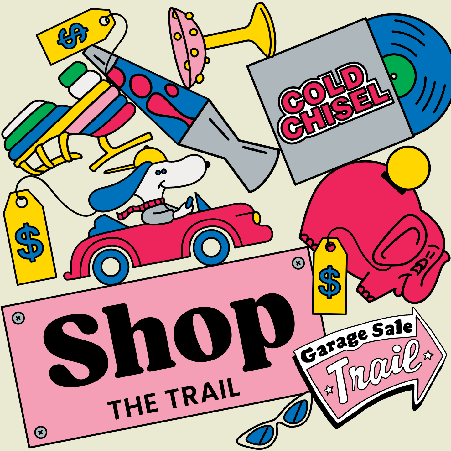 shop the garage sale trail with retro items for sale