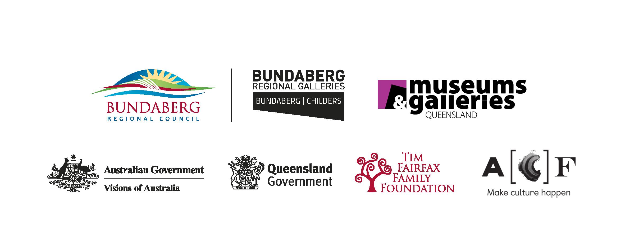 collection of logos of organisations involved in the art exhibition