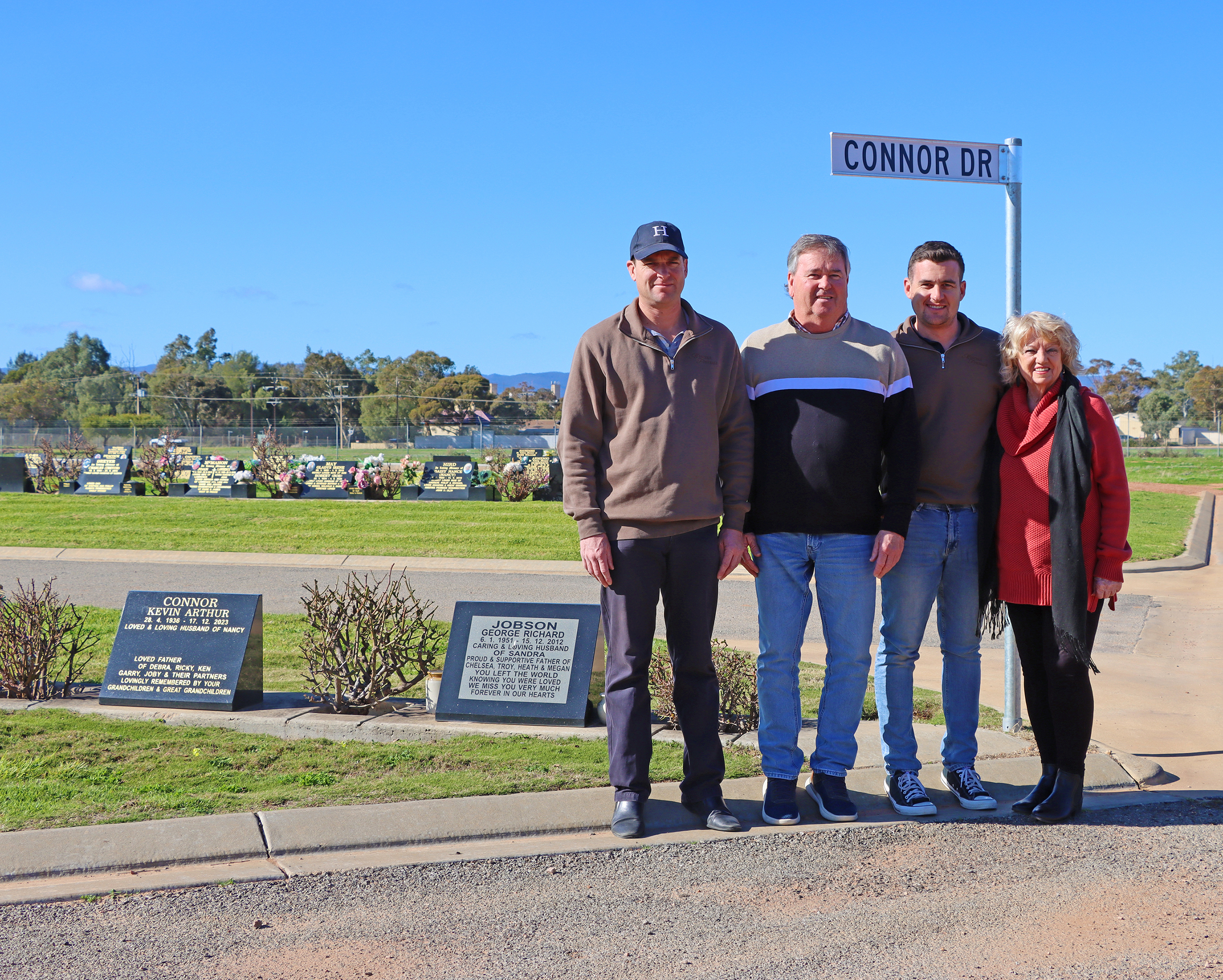 Connor family members at the Pt Pirie Cemetery
