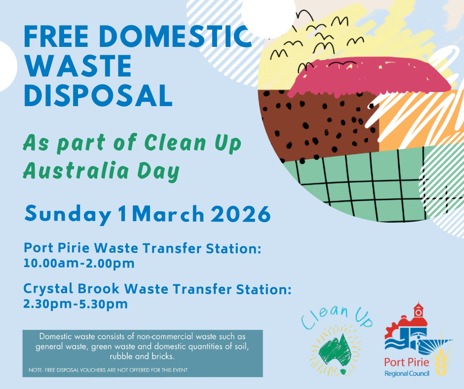 clean up aus day free waste disposal flyer