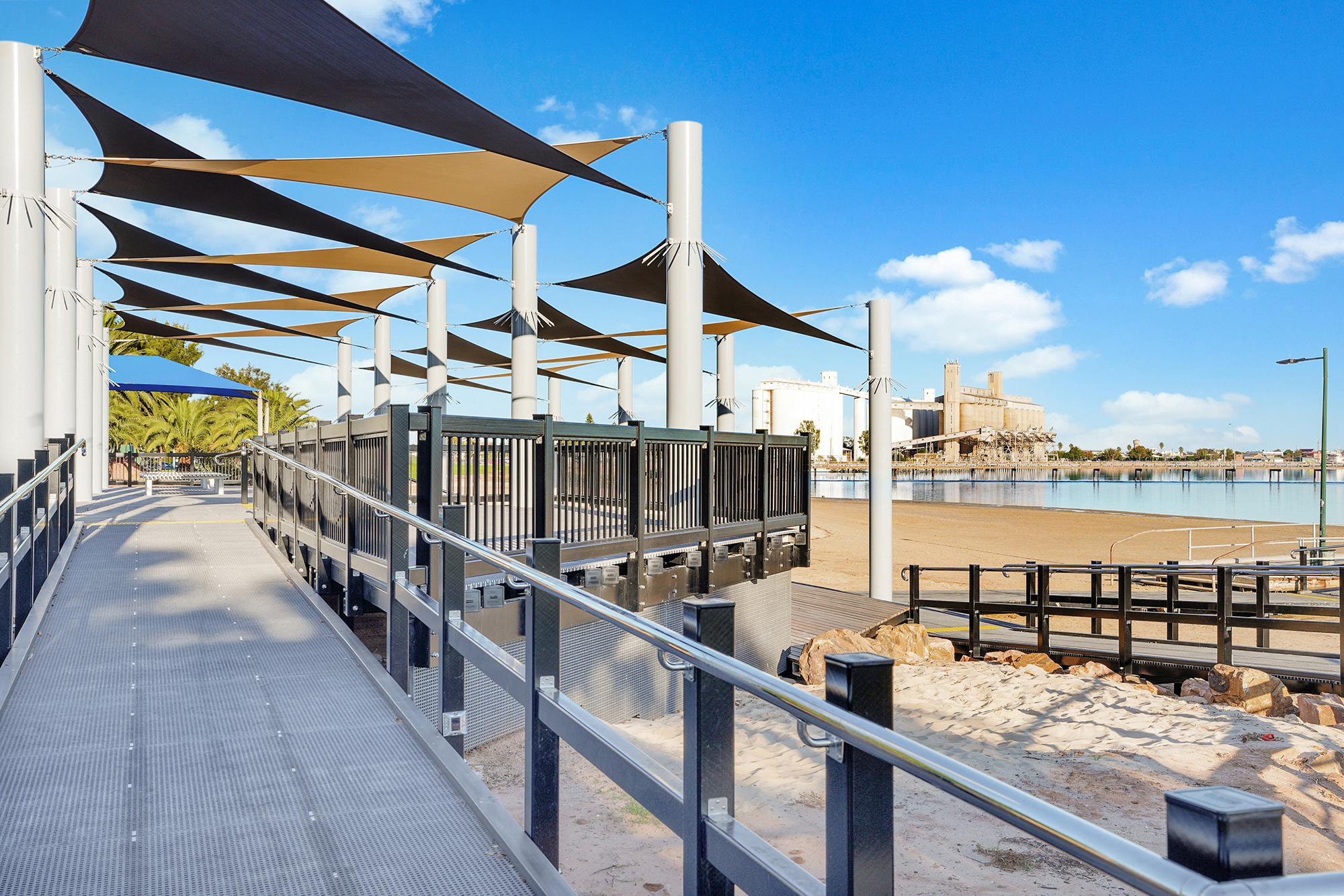 riverbank deck close up