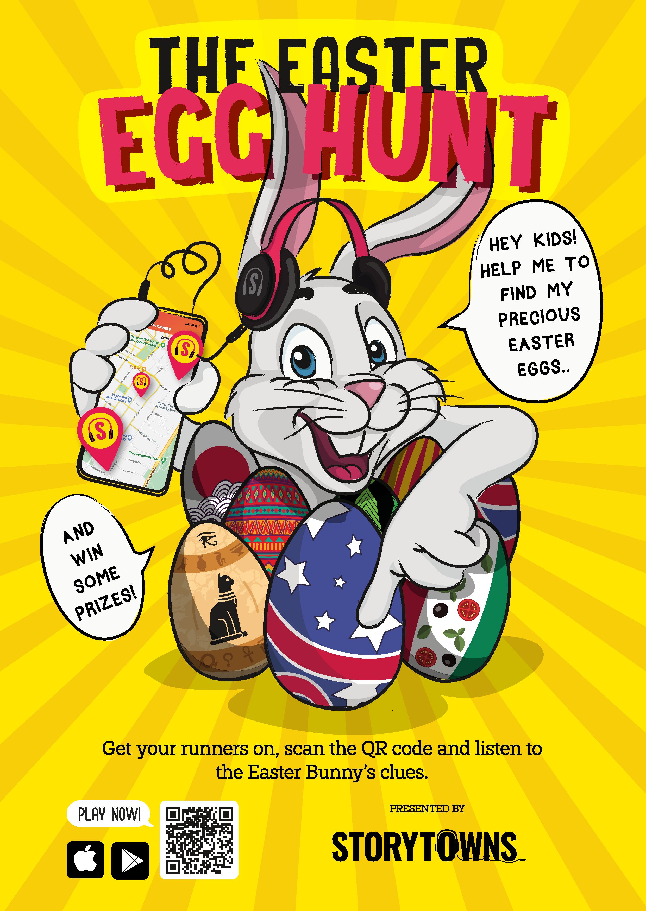 easter bunny scavenger hunt poster