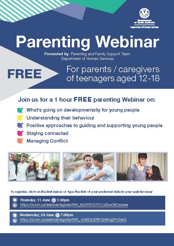 Free Parenting Webinar Poster
