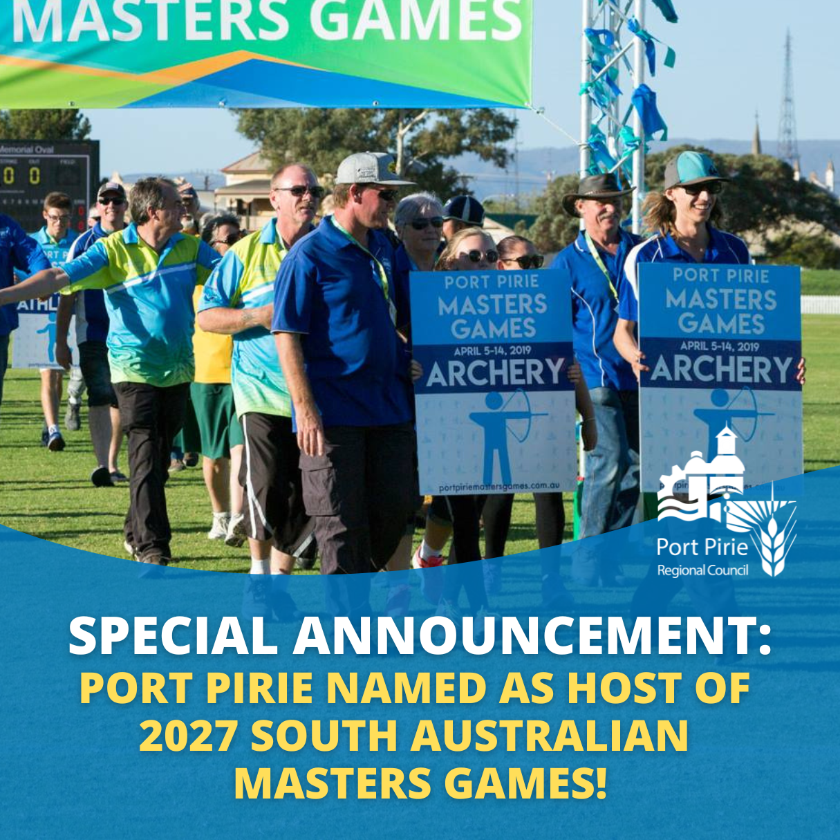 Masters Games announcement tile