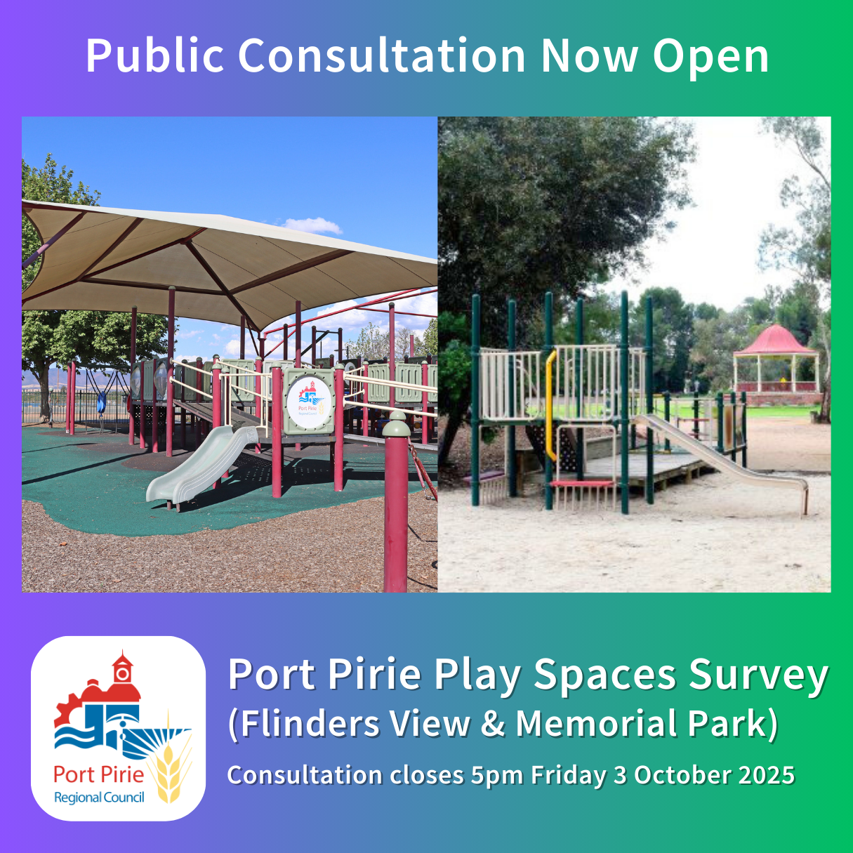 Port Pirie Play Spaces Survey - facebook post