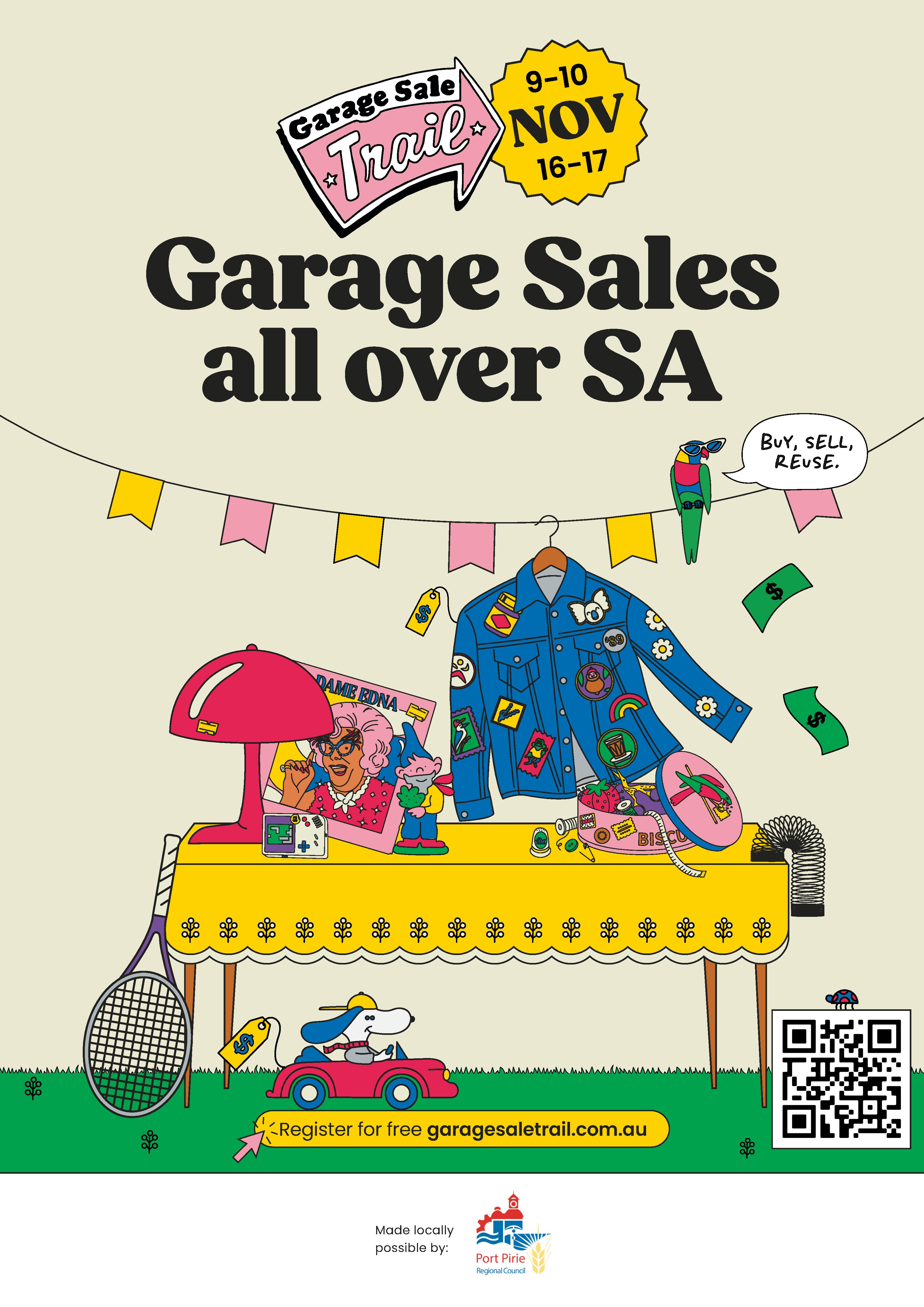 poster for garage sale trail